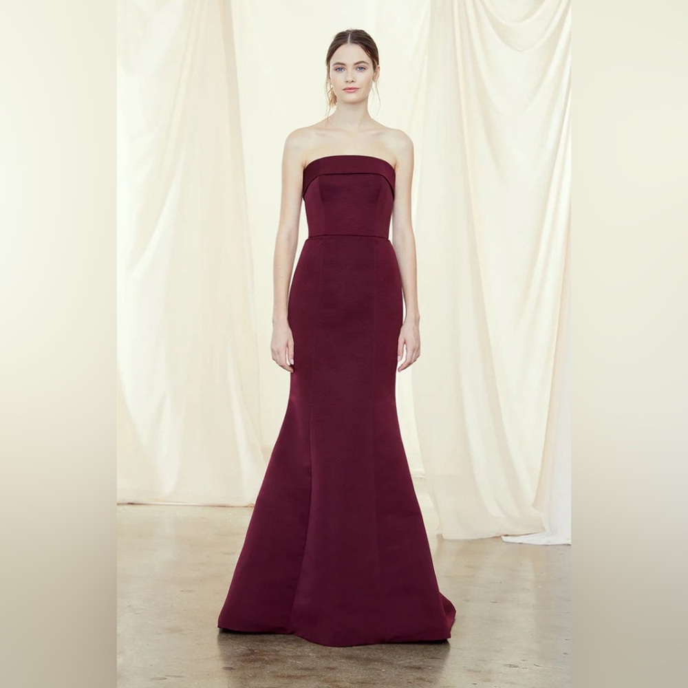 Amsale Jaylin Dress in Ruby